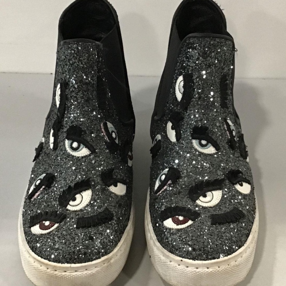 Womenโs Chiara Ferragni Glitter Eyes Sneaker Ankle Boots Size 37